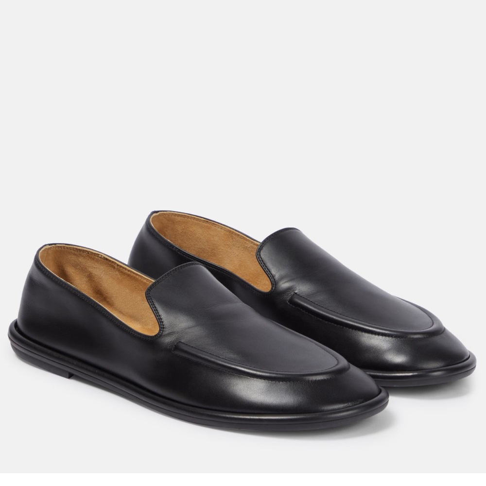 THE ROW Canal Leather Slip-On Loafers